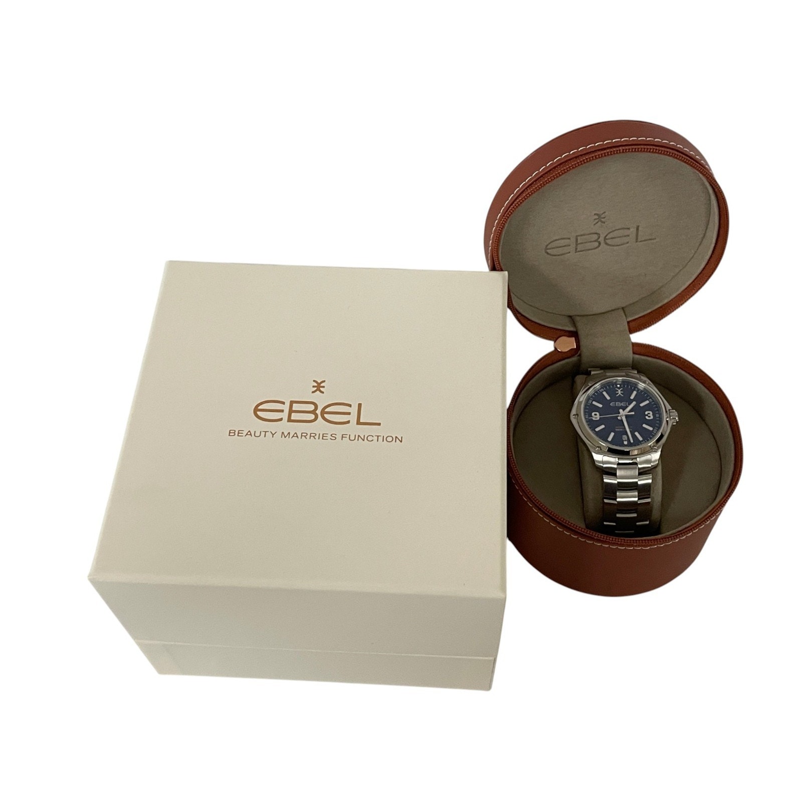 Ebel Discovery Men Swiss Quartz Watch 41mm Blue Dial Stainless Steel 1216400 Nib — image 2 of 8